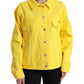 Dolce & Gabbana Exquisite Yellow Denim Button-Down Jacket