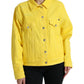 Dolce & Gabbana Chic Yellow Denim Button-Down Jacket