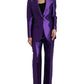 Dolce & Gabbana Elegant Purple Silk Single Breasted Suit