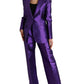 Dolce & Gabbana Elegant Purple Silk Single Breasted Suit