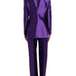 Dolce & Gabbana Elegant Purple Silk Single Breasted Suit