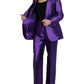 Dolce & Gabbana Elegant Purple Silk Single Breasted Suit