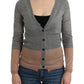 Costume National Elegant Gray Acrylic & Wool Cardigan