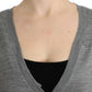 Costume National Elegant Gray Acrylic & Wool Cardigan