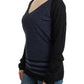 Costume National Striped V-Neck Luxury Sweater