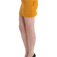 Costume National Chic Yellow Corduroy Mini Skirt