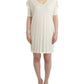 Costume National Chic White Modal Above-Knee Dress