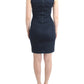 Costume National Chic Blue V-Neck Knee-Length Dress