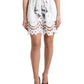 Dolce & Gabbana Chic High-Waisted Lace Shorts in Pure White