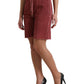 Dolce & Gabbana Chic Maroon High-Waist Designer Sweatshorts