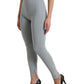 Dolce & Gabbana Elegant High Waist Leggings in Gray