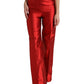 Dolce & Gabbana Elegant High Waist Wide Leg Silk Pants