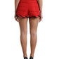 Dolce & Gabbana Chic Red High-Waist Hot Pants Shorts