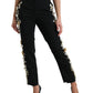 Dolce & Gabbana Elegant High Waist Floral Tapered Pants