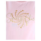 Yes Zee Sporty Chic Embroidered Tee with Golden Accents