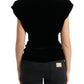 Dolce & Gabbana Velvet Exaggerated Shoulder Top