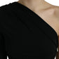 Dolce & Gabbana Chic One Shoulder Cropped Blouse