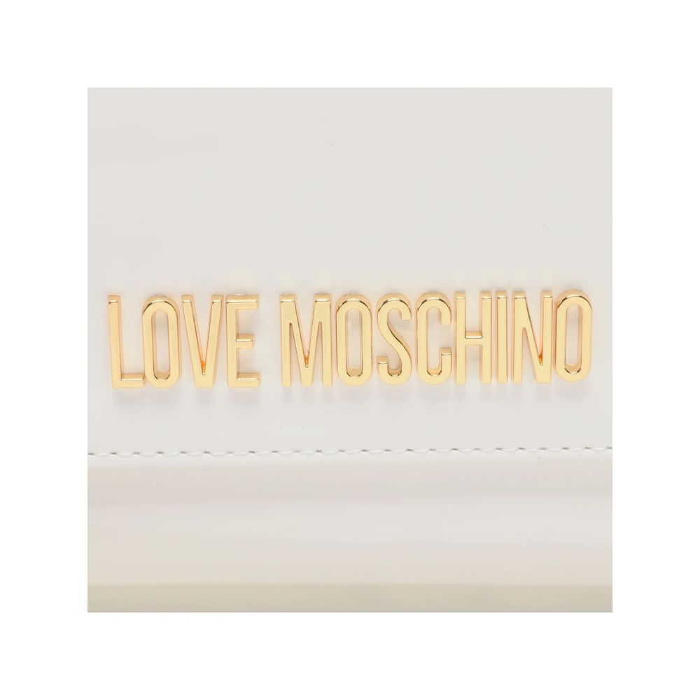 Love Moschino Chic Varnished Faux Leather Shoulder Bag