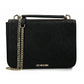 Love Moschino Elegant Faux Leather Crossbody Bag - Chic Silver Accents