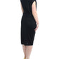 Costume National Elegant Black Knee-Length Viscose Dress