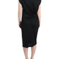 Costume National Elegant Black Knee-Length Viscose Dress