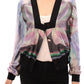 Sergei Grinko Multicolor Silk Blouse Jacket