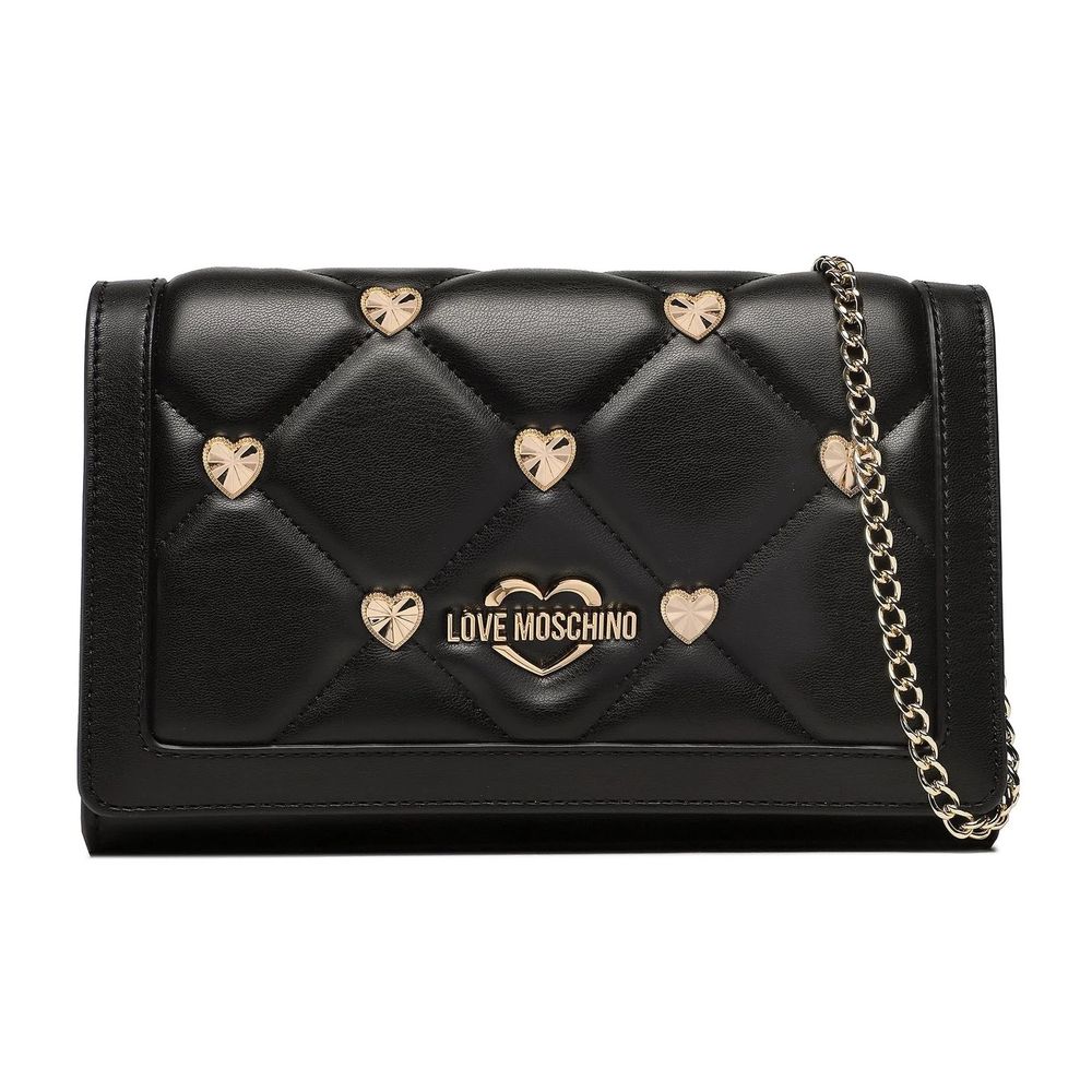 Love Moschino Chic Faux Leather Gold-Tone Crossbody Bag