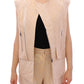 Zeyneptosun Exquisite Beige Brocade Sleeveless Jacket Vest