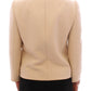 Dolce & Gabbana Elegant Beige Wool-Blend Jacket with Gold Accents