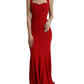 Dolce & Gabbana Elegant Red Bodycon Maxi Evening Dress