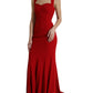 Dolce & Gabbana Elegant Red Bodycon Maxi Evening Dress