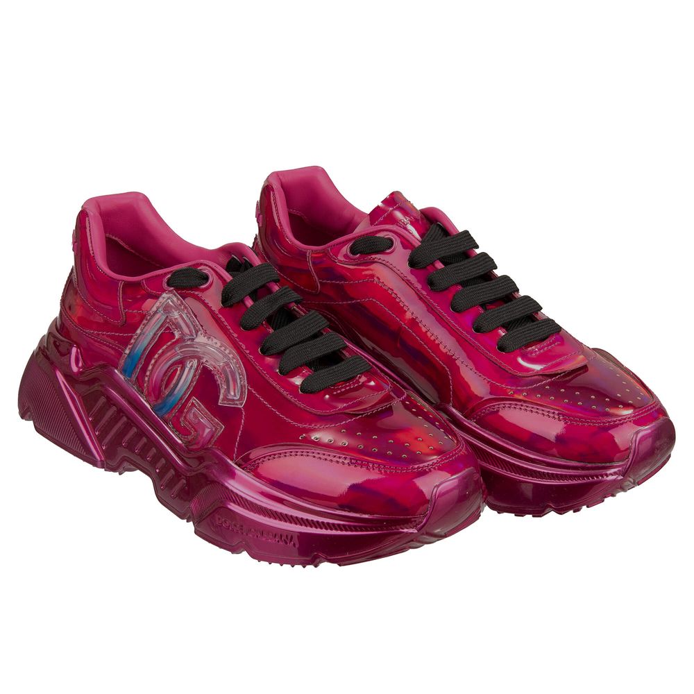 Dolce & Gabbana Chic Fuchsia Patent Leather Sneakers