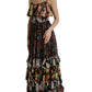 Dolce & Gabbana Vibrant Silk Floral Maxi Dress