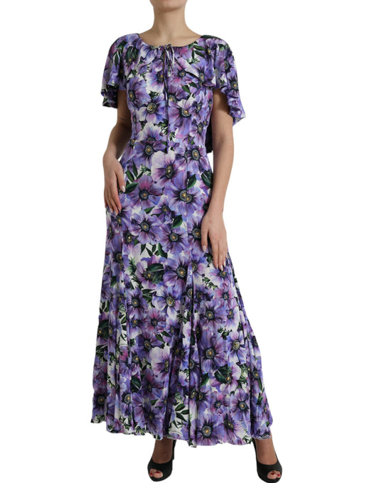 Dolce & Gabbana Elegant Floral Silk Maxi Dress