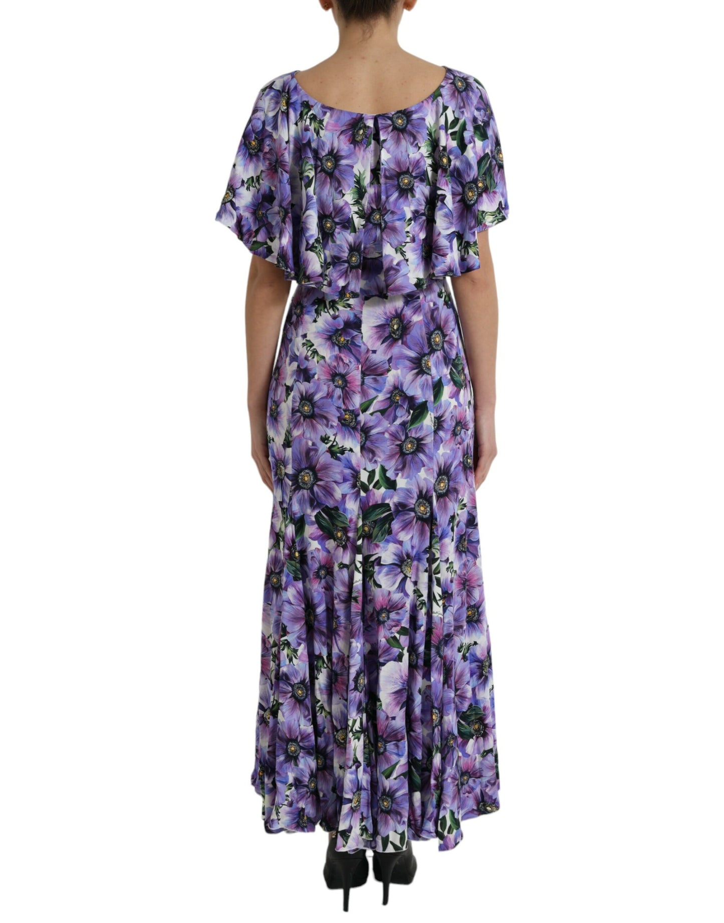 Dolce & Gabbana Elegant Floral Silk Maxi Dress