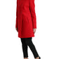 Liu Jo Elegant Red Double Breasted Long Coat