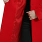 Liu Jo Elegant Red Double Breasted Long Coat