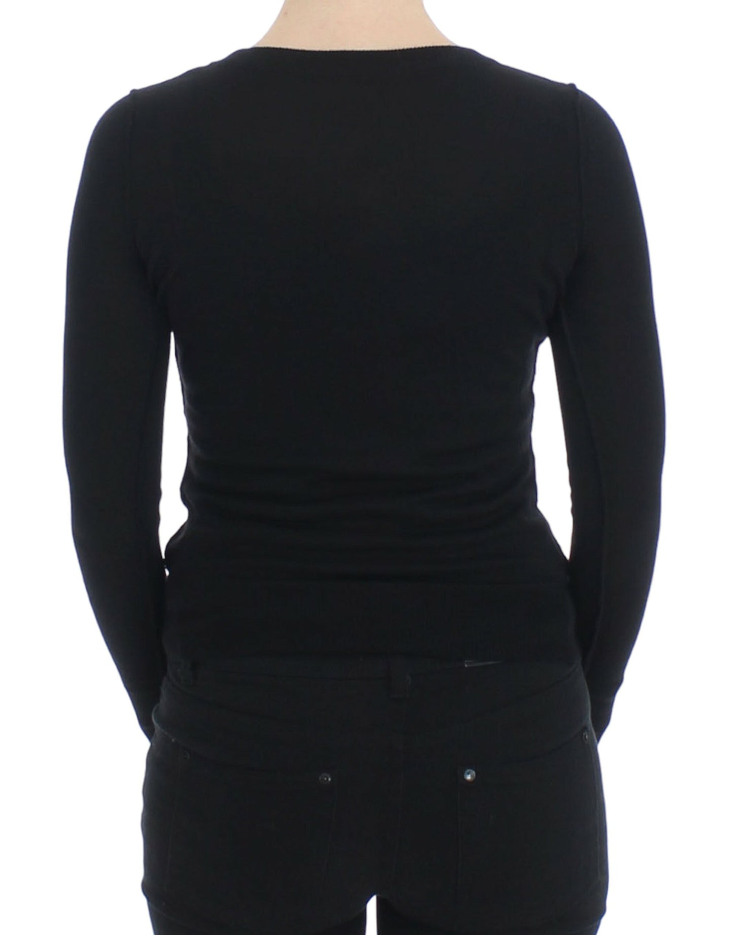 Dolce & Gabbana Elegant Black Wool Crewneck Sweater