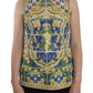 Dolce & Gabbana Majolica Embroidered Sleeveless Elegance