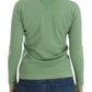 Ermanno Scervino Elegant Green Striped Wool Blend Sweater