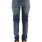 Ermanno Scervino Chic Slim-Fit Blue Denim Jeans