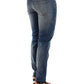 Ermanno Scervino Chic Slim-Fit Blue Denim Jeans