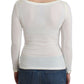 Ermanno Scervino Chic White Floral Lace Long Sleeve Top