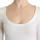 Ermanno Scervino Chic White Floral Lace Long Sleeve Top