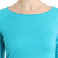 Ermanno Scervino Elegant Blue Modal Blend Top