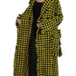 Dolce & Gabbana Chic Houndstooth Virgin Wool Long Coat