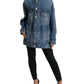 Dolce & Gabbana Elegant Blue Denim Button-Down Jacket