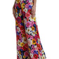 Dolce & Gabbana Elegant Floral Silk-Blend High Waist Pants