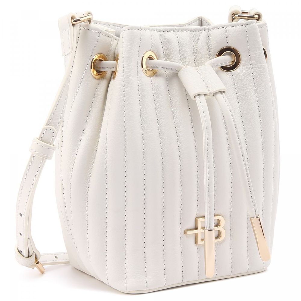 Baldinini Trend Elegant Striped Mini Bucket Shoulder Bag