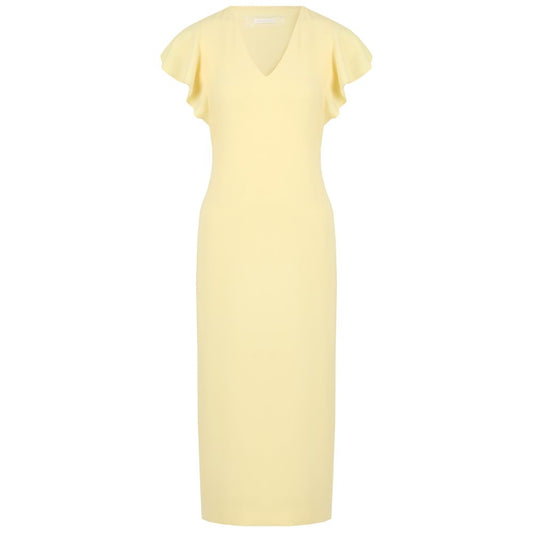 Patrizia Pepe Chic Yellow Elasticized Cocktail Dress